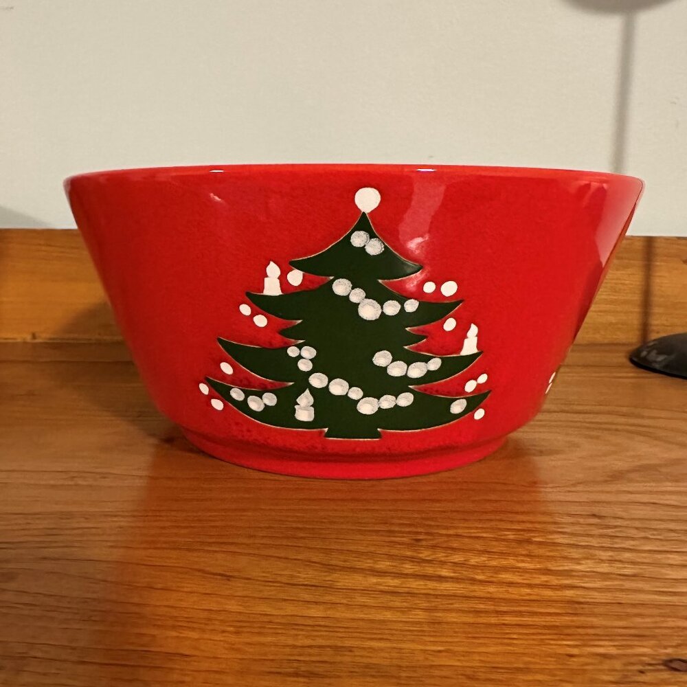 Waechtersbach Germany Christmas Tree Serving Bowl 9"